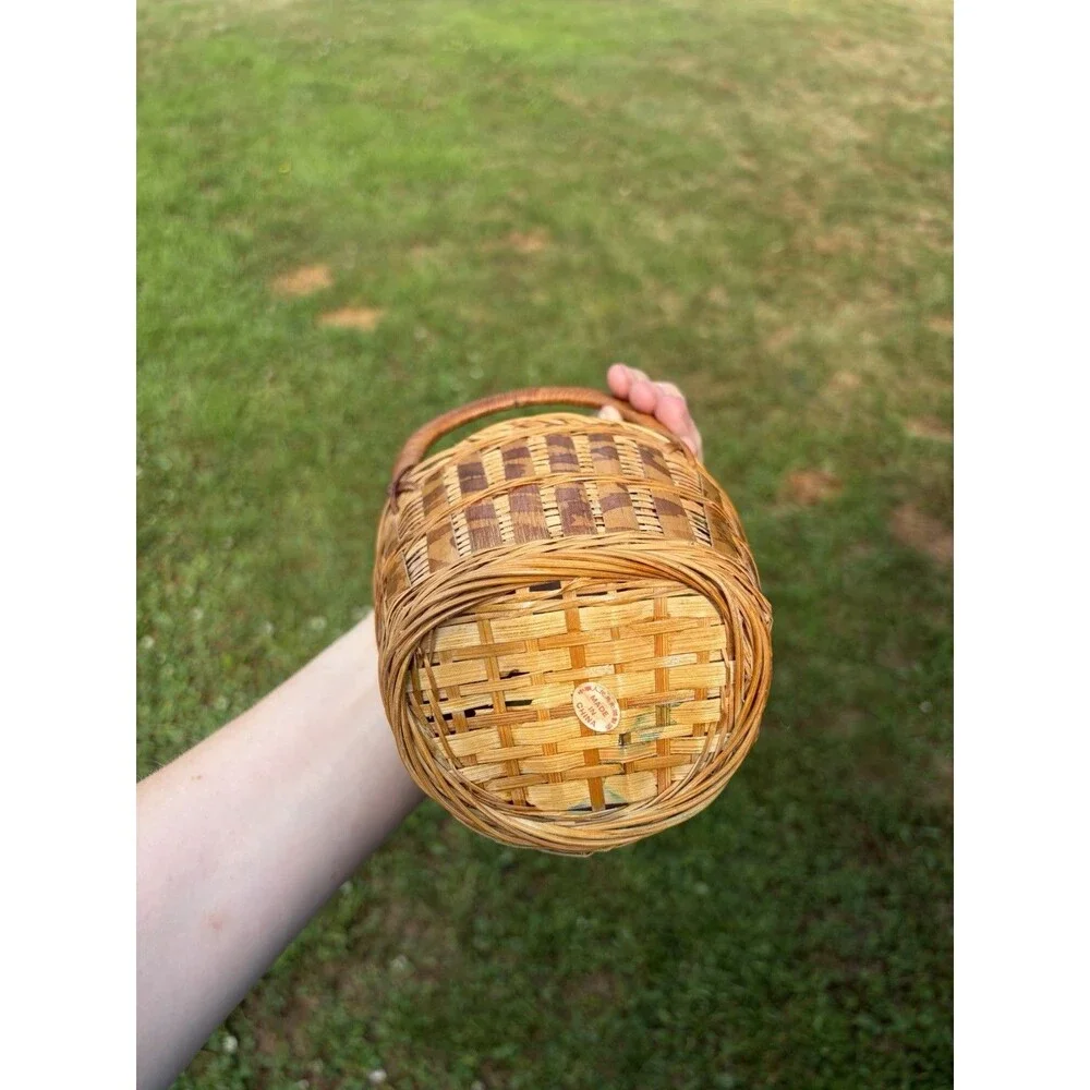 Wicker Decorative Hanging Basket with Handle